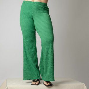 ASOS Jersey Flared Pants in Green